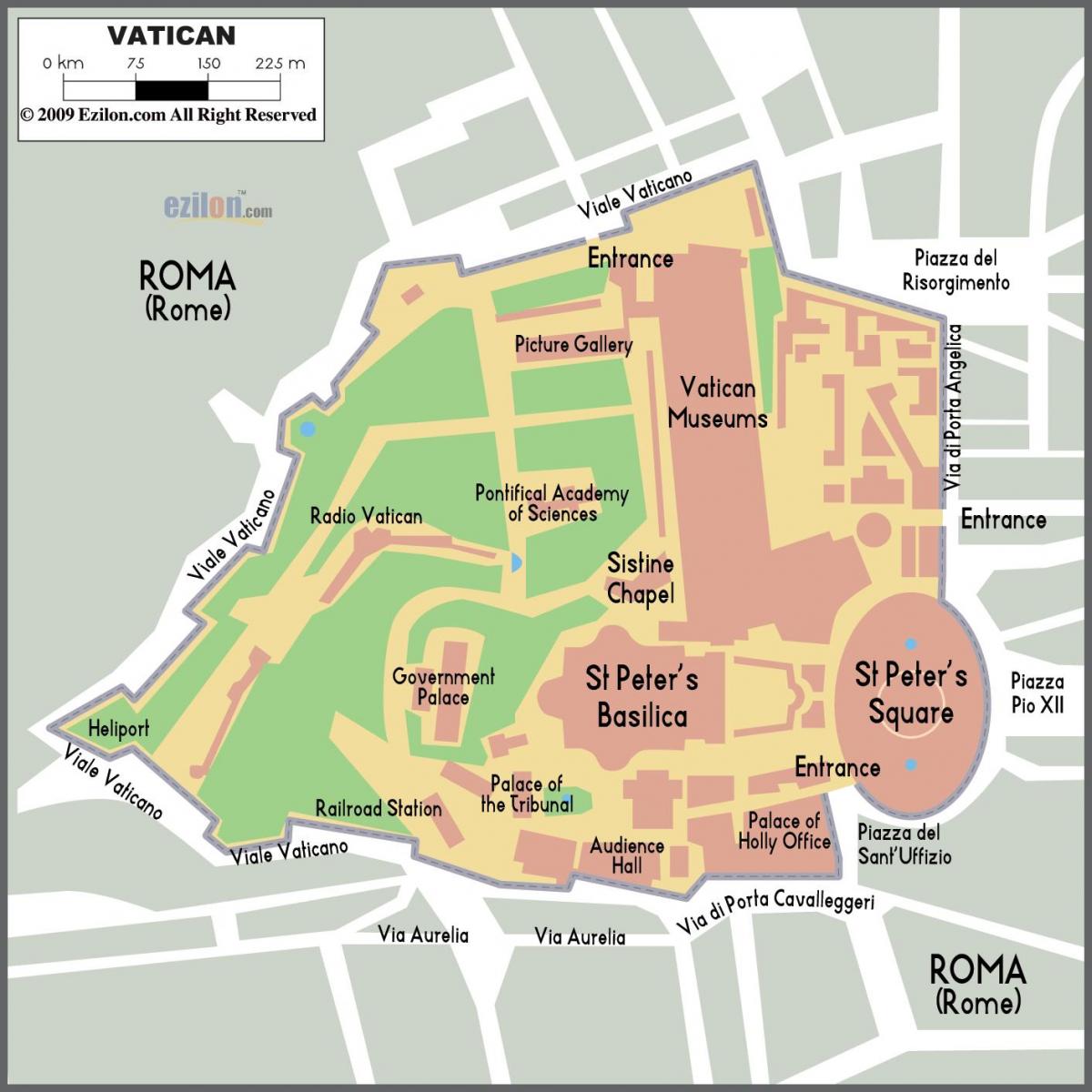 Harta e Vatikanit hyrje 