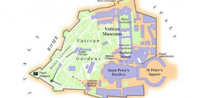 Harta e Vatikanit muze dhe sistine chapel